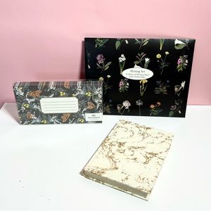 Botanical floral monarch butterfly stationary bundle lot